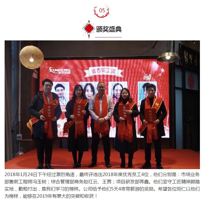 同心 同行 跨越 共赢 河南讯丰信息技术有限公司2018年终总结表彰大会